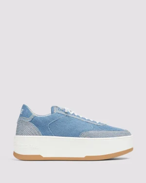 Shop Empire Denim Stitch Women Platforms | Low Tops