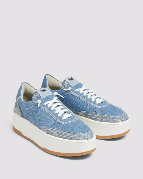 Shop Empire Denim Stitch Women Platforms | Low Tops