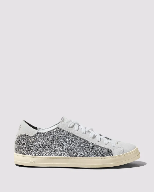 Hot John Recycled White/Silver Women Low Tops