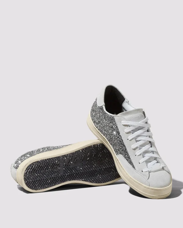 Hot John Recycled White/Silver Women Low Tops