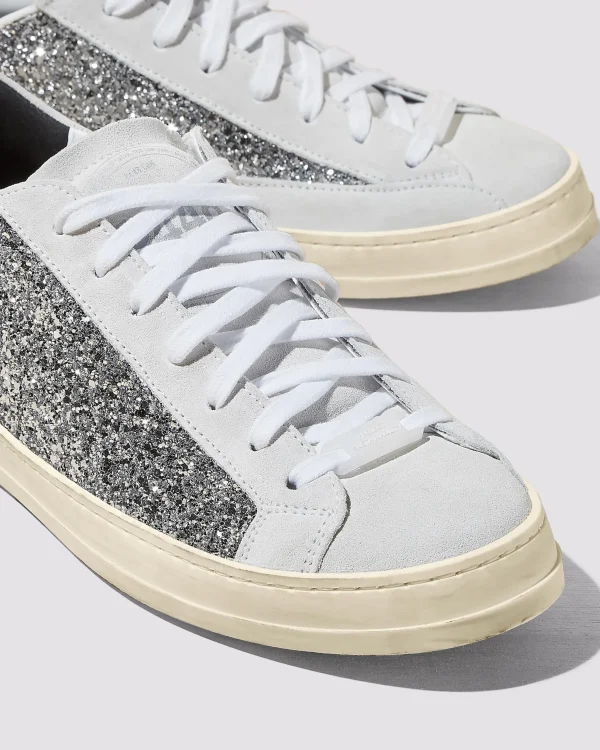 Hot John Recycled White/Silver Women Low Tops