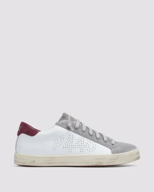 Outlet John White/Burgundy Low Tops