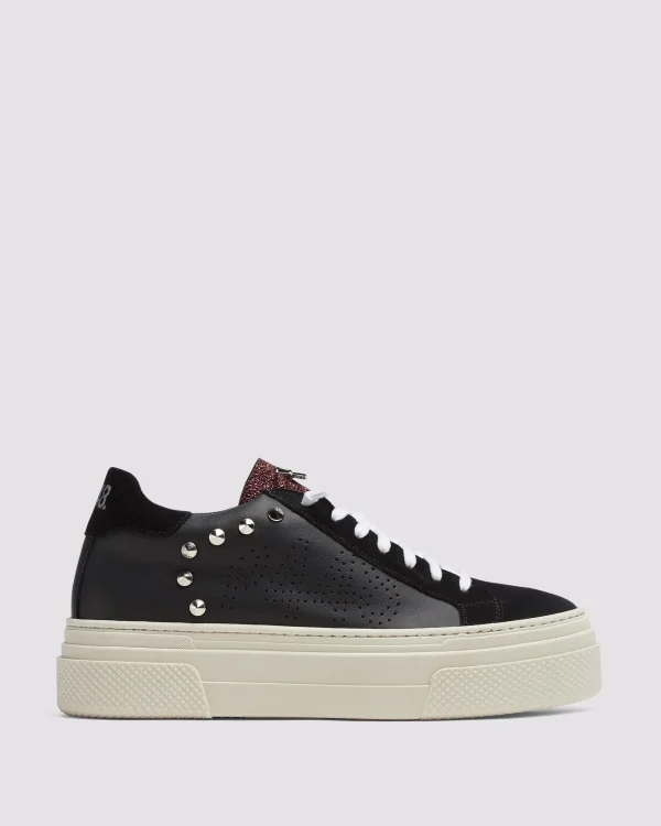 Hot Thea Platform Black/Stud Women Platforms | Low Tops